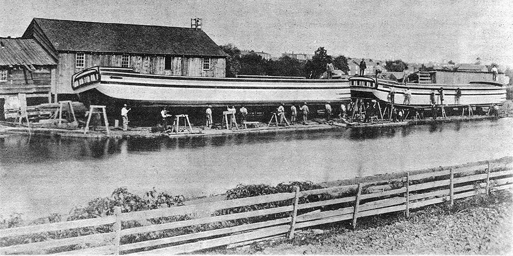 Canal Boat Building - 1855